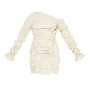 PrettyLittleThing Gathered Bodycon Dress